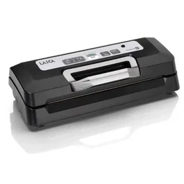 Laica Envasadora al Vacío VT3119 - 110W, Máquina de Envasado con Doble Sellado, Bandeja para Líquidos y Uso con Bidones, Color Negro